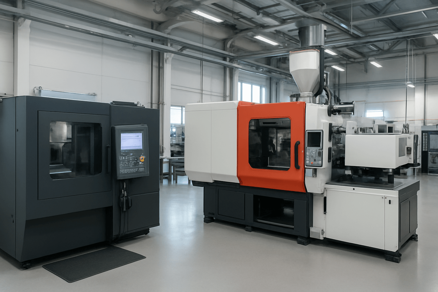 Modern industrial equipment in a factory setting